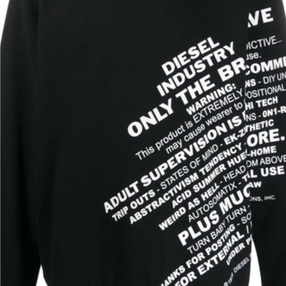 Diesel Warning label sweatshirt - Picture 2 of 4
